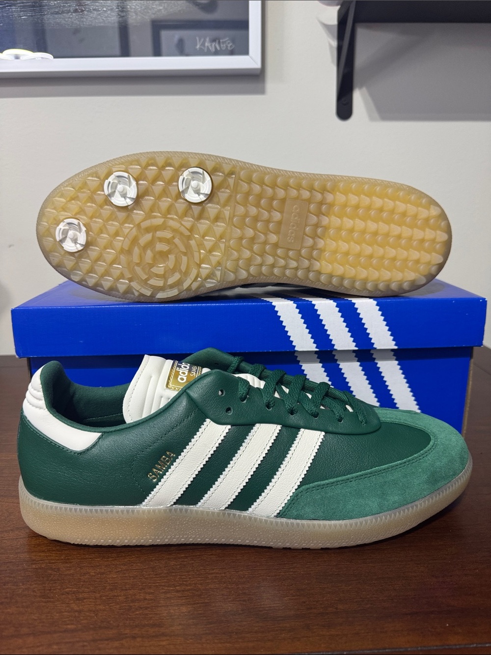 adidas Samba Golf JP8652 Green-White-Gum Men’s Shoes (New)